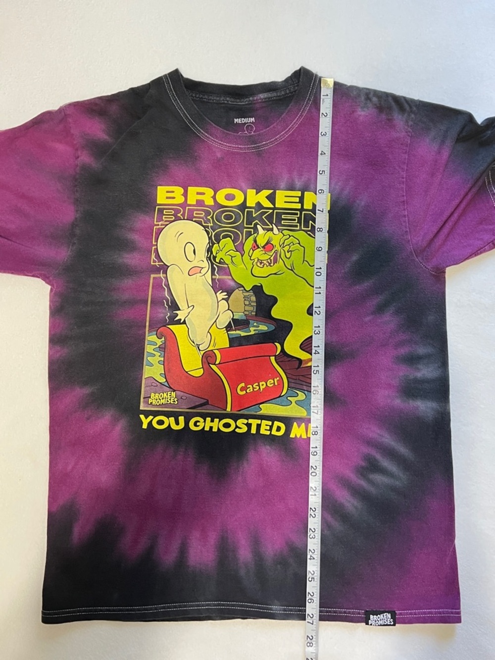Broken Promises X Casper Graphic T-Shirt Size Medium Unisex Casual 90's Grunge - Picture 8 of 10